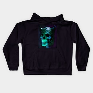 Skull in helmet Kids Hoodie